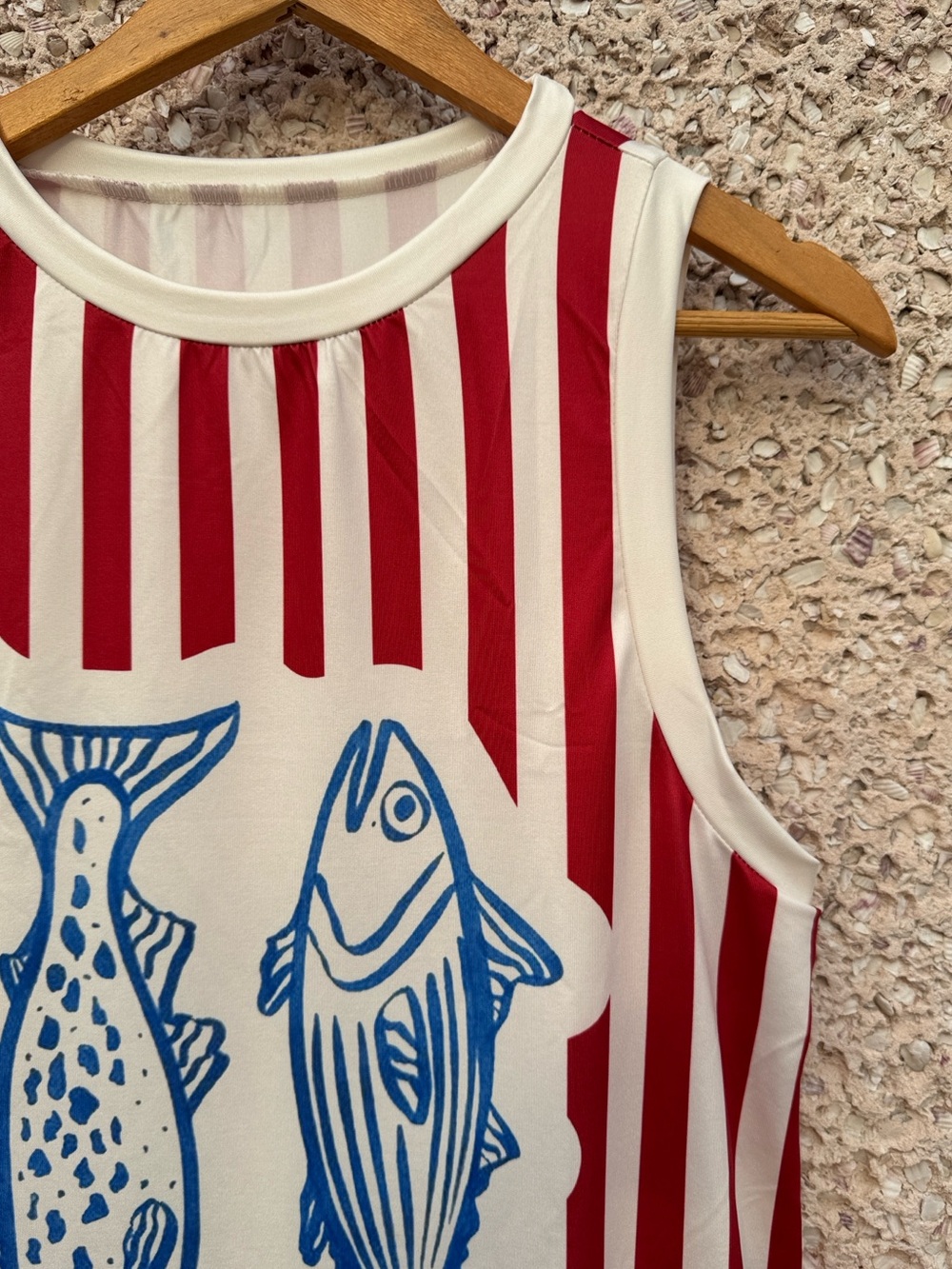 Fish Mini Dress in Red White and Blue